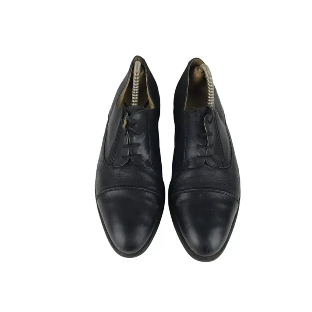 Cable & Co. Mens Black Leather Round Toe Lace‎ Up Derby Dress Shoes Size 9